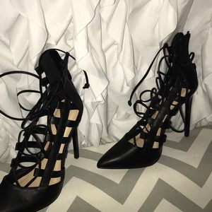 Beautiful black heels .